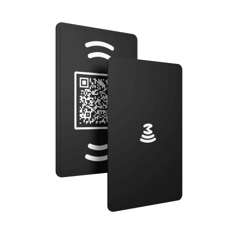 WaveTag Černá vizitka z kovu s vlastním designem