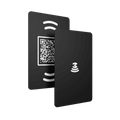 WaveTag Černá vizitka z kovu s vlastním designem