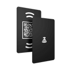 WaveTag Černá vizitka z kovu s vlastním designem