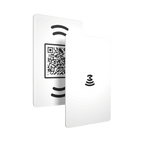 WaveTag Bílá vizitka z kovu s vlastním designem