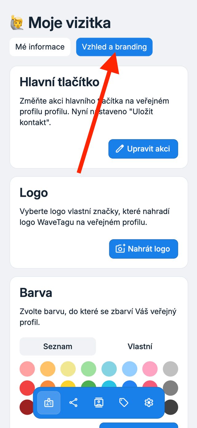 Přejděte do profilového systému
