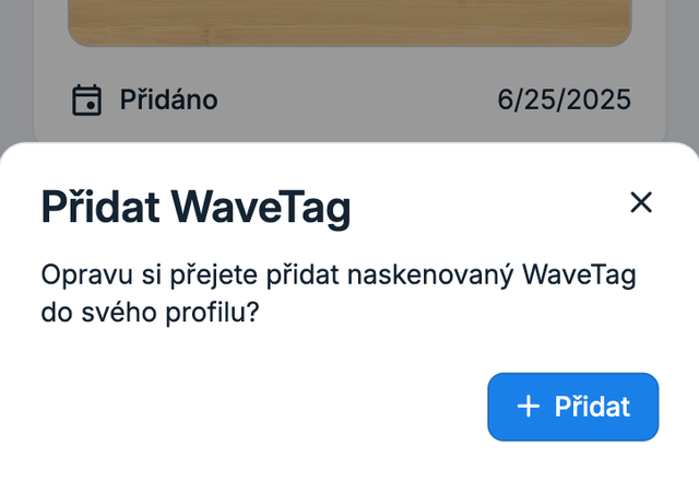 Přidejte si svůj WaveTag